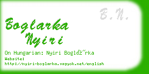 boglarka nyiri business card